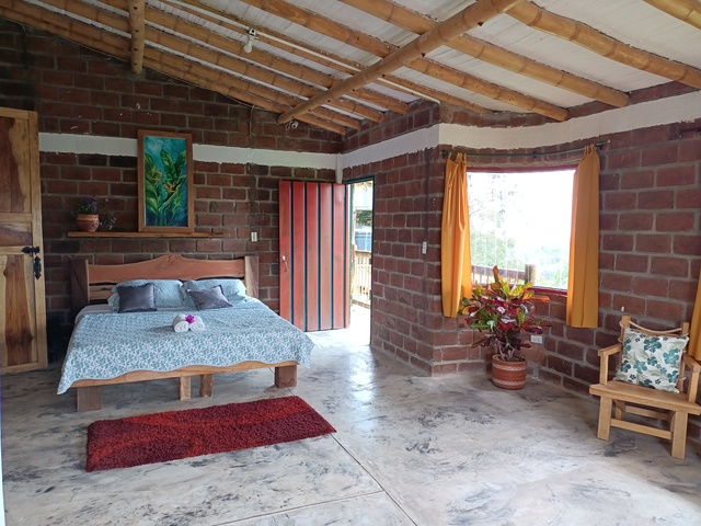 The deluxe double room available at Steel Horse